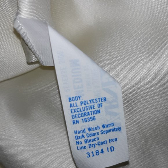 Warner's Slip Vintage 80s Perfect Measure Long Silky Lace Beaded Medium USA Made - Picture 8 of 9